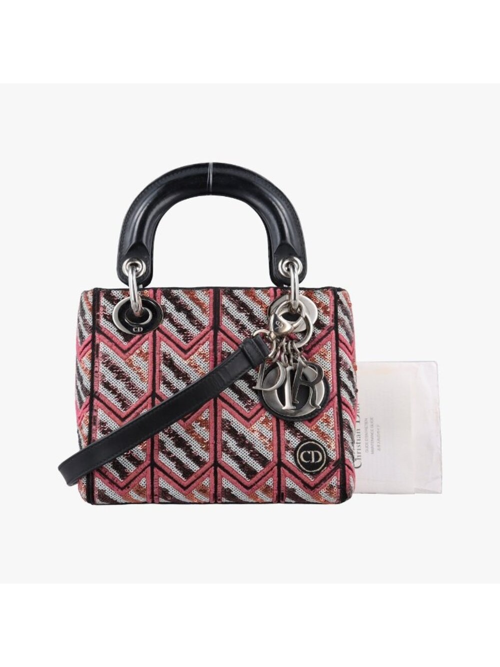 Dior Multicolor Sequin Leather Handbag